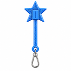 LOOP Wand Blue — glitter star keyring with RUBENPAY capsule